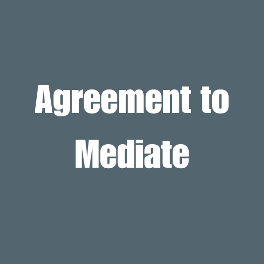 Agreement to Mediate